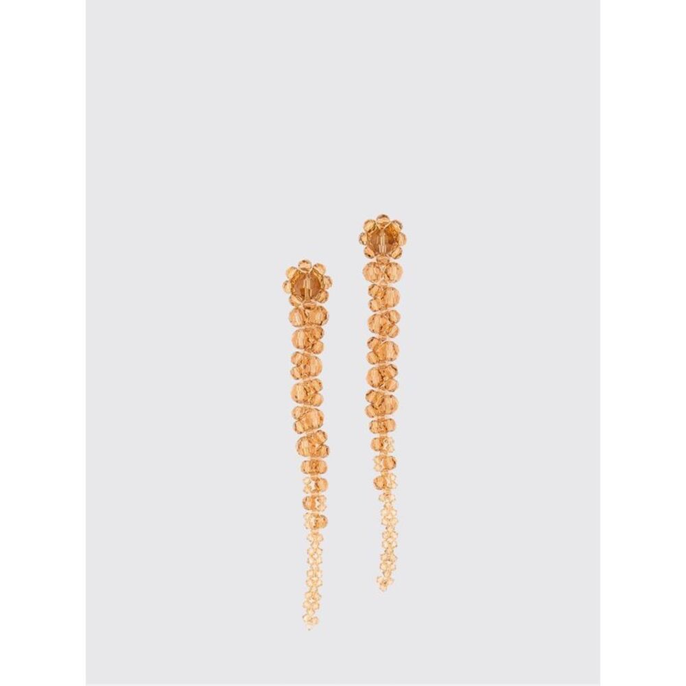 Simone Rocha Women Beaded Dangle Earrings Simone Rocha In Brass And Glass